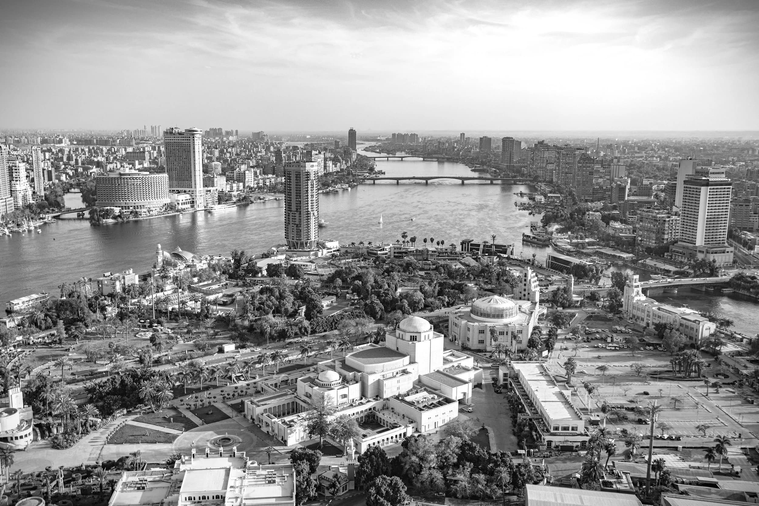 Aerial view of Cairo and the Nile